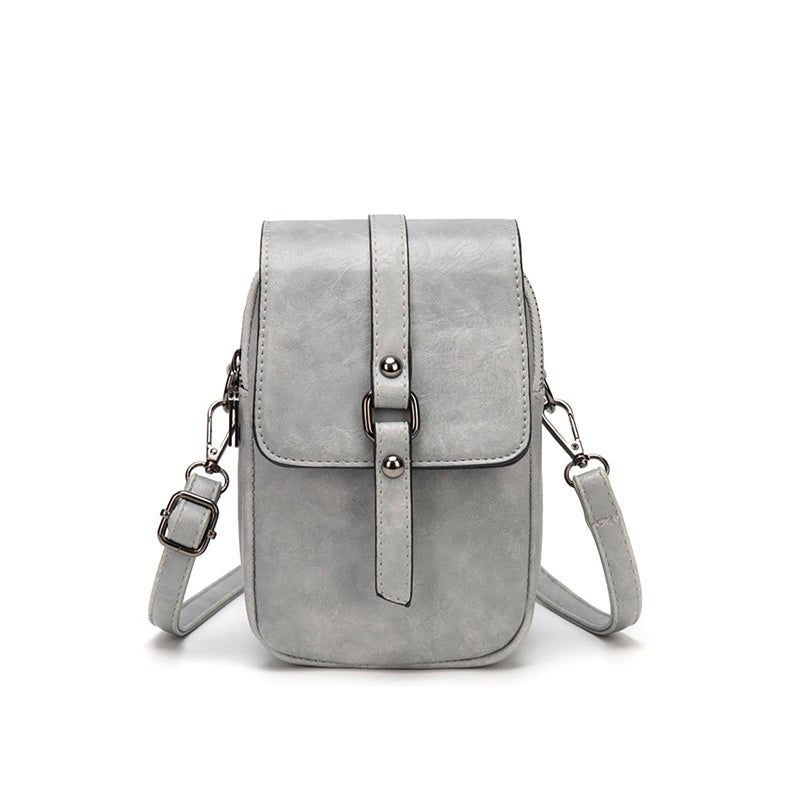 My Friday myfriday Vintage Crossbody Phone Bag for Women, Small PU Leather Shoulder Purse and Handbag with Tassel&Rivet Decoration - Image 1